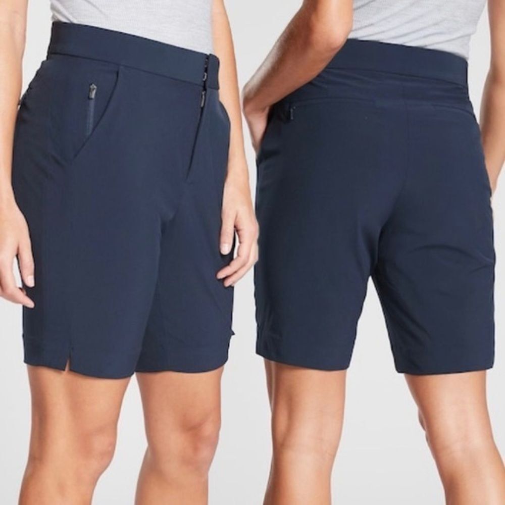 Athleta Tribeca 7" Bermuda Shorts in Navy Blue